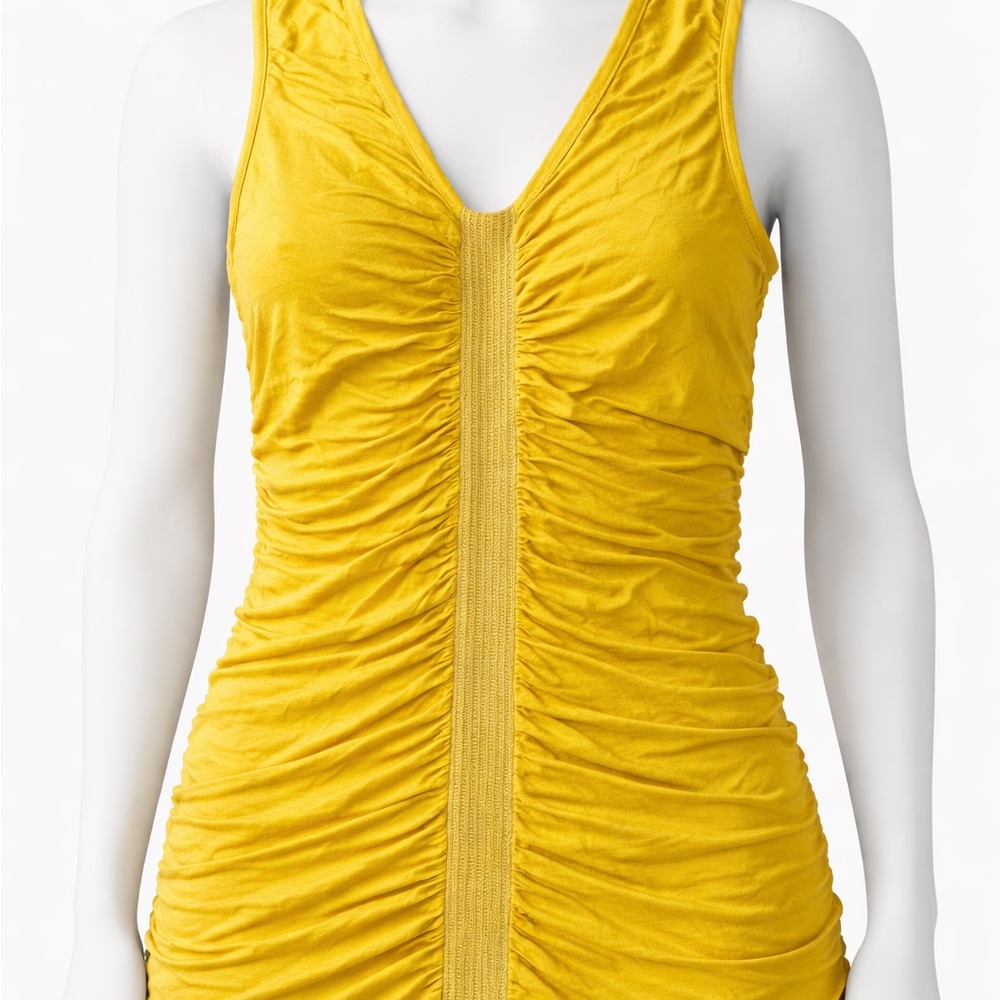 Alfani Mustard Yellow V-Neck Top